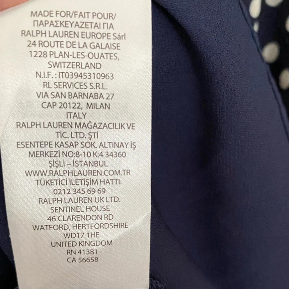 Lauren Ralph Lauren, Navy Isidra Dress, Size 12 - Picture 7 of 10